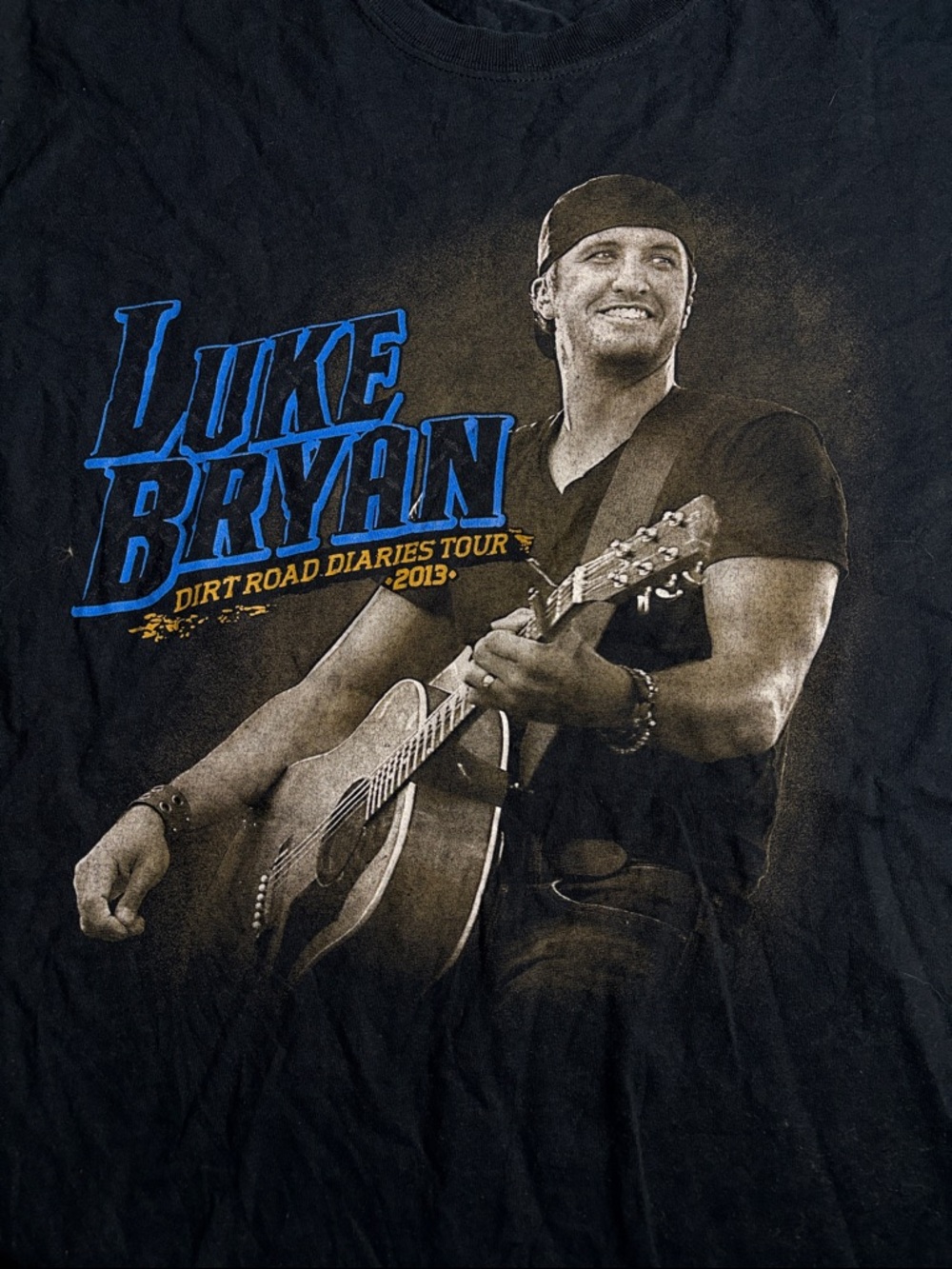 Luke Bryan Dirt Road Diaries Tour 2013 Black Graphic Tee